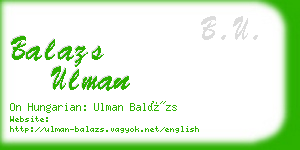 balazs ulman business card